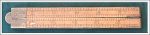 Stanley Rule & Level New Britain #84 4 Fold Half Brass Bound Boxwood Rule, Very Slight Warp.