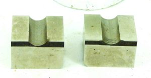 Steel Block With Curve Instead Of V, 25 X 30, Curve Is 12Mm. A