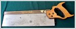 Sanderson Newbold Pax Brass Back Panel Saw, Full Engravings, 10 Tpi, 14".