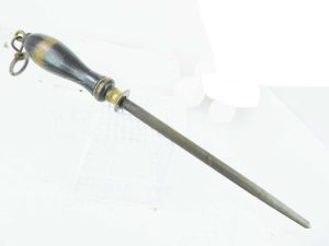 Taylor Witness England Timber Handle Butchers Steel, 15 1/2.