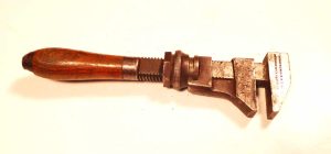 Bemis And Call 8" Vintage Wrench With Great Timber Handle.