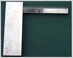 Steel Square, 4" Long, Very Unusual As It Has A Square Piece Steel On An Angle, No Maker.