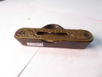 Vintage embossed brass top line level 3"