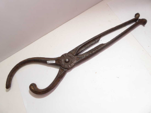 Mills Tongs patent 1878, 14" long,