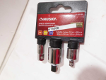 Husky 3 pc adaptor set, 1/4" f x 3/8" m, 3/8" f x 1/4" m, 1/2" f x 3/8" m