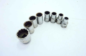 Rothenberg Sockets, 8Pc, 1/2" Drive, 1", 3/4", 11/16", 5/8", 9/16", 1/2", 7/16", 3/8"