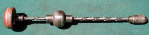 North Bros Usa # 50 Automatic Boring Tool, 15" Long, Good Wood, Most Plating Gone.