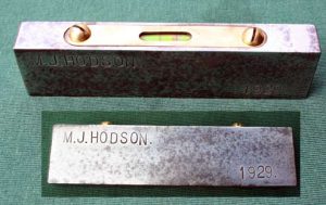 Solid Steel 6" Long Brass On Top Level, Dated 1929 With Owners Mark.
