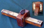 Early Marking Gauge, Solid Brass Plate, Marking To 6",