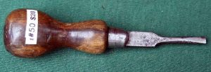 Early 4 1/2" Turnscrew, Made In Sheffield, Some Bruising On Handle.
