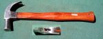 Cheney Type Hammer With Ball, Part Name, Pat # 621761, Smaller Size, Refinished Handle.