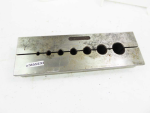 Steel Plate 6 1/2 x 2" wide assorted size round holes
