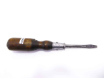 USA steel head wooden handle screwdriver, 6 1/2"