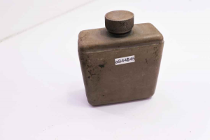 F and S oil can with brush, 2 1/2 x 2 1/2 x 1" wide