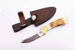 Chipaway 2 1/2" long blade knife with leather sheath