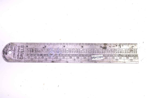 Vanadium 6" long rule with drill sizes