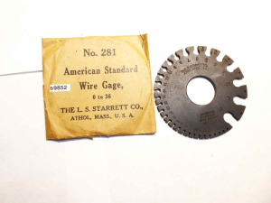 Starrett 281 wire gauge iob