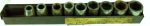 Impact Socket Set, 7/8-3/8", Taiwan.