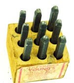 Young Usa 1/8" Number Set In The Original Timber Box.