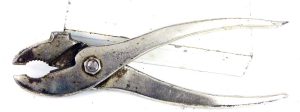 National Pliers, Patent 1901, 7" Long With Side Hammer.