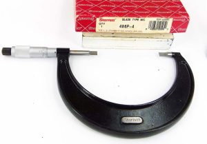 Starrett486P-4 Series, Blade Type Micrometers With Non-Rotating Spindle And Speeders, 3-4" Range, .001" Grad.
