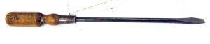 Stanley Usa Wood Handle 16" Flat Head Screwdriver.