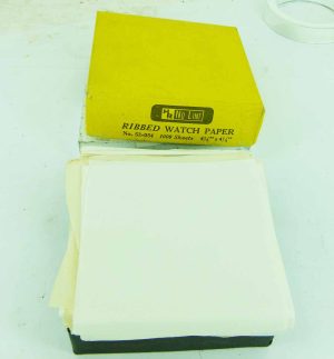 H & R No Lint Ribbed Watch Paper #53-054 1000 Sheets, 4 1/4 X 4 1/4".