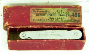 Millers Falls #436 Screw Pitch Gage, In The Box.