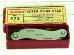 Starrett #473 Screw Pitch Gage Positive Stop, 6 - 60V Thread.