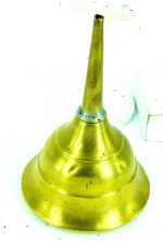 Solid Brass Oil Can, 3 1/4" Round, 5 1/2" High, No Cap.