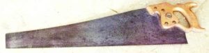 Henry Disston Philadelphia 26" 7 Tpi Early Hand Saw, Some Engravings On Blade, Handle Has Small Chip On Bottom. Very Clean Saw.