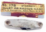 Starrett #178 Radius Gauge Iob.