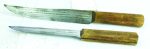 Ontario Knife Co Usa Pair Knives With Old Hickory Handles, 8 & 6" Blades, Nice Engravings.