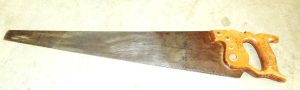 Atkins #28 Saw 26", Engravings On Blade, Engraved Handle, Handle Has Small Crack That Will Glue Perfect 8 Tpi.