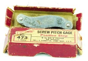 Starrett #473 Screw Pitch Gage, Owners Marks.