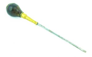 Vintage Bent Screwdriver, Not Sure On This But Looks Early, And Heavy, Leather Washer Handle.