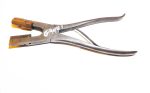 Vintage button hole pliers, 9 1/2" long