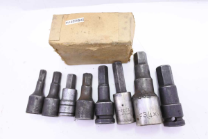 Assortment of 1/2" drive allen key sockets,
