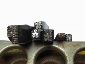 Unusual steel marking stamps, 6 assorted types