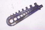 Combination tool, hard plastic for drill size, drill guide, bolts