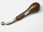 Vintage #6 leather pin wheel, rosewood handle
