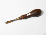 Vintage leather shave 14" a little pitting, rosewood handle