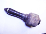 Vintage heavy leather faced hammer, patent 1900, 9" long with maker