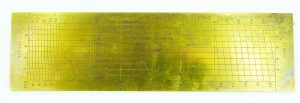 Joh Ulmer Straubing Solid Brass Rule, 1:500, 1:1000, 1:2500, 1:5000, 7 1/4" Long.