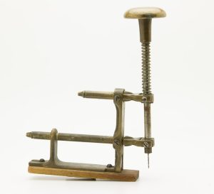 Leather Tool, Solid Brass, Lloks Like It Punches Holes, Real Nice, 9 1/2" Tall.