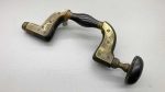 Vintage Hibernia Timber and Brass Hand Brace Great markings Will clean up real nice if required