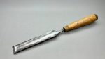 Charles Buck Pattern Makers Gouge 32mm edge x 190mm In steel Very Nice Example