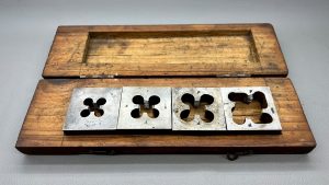 Vintage Die Set Of Four IOB Sizes 1"- 1/2"- 5/8" and 1/4" Measure 2 3/8" Square