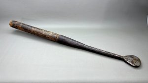 Rare Spud Barking Tool Steel Part Is 12" Long And Overall 24" Nice Early Tool.