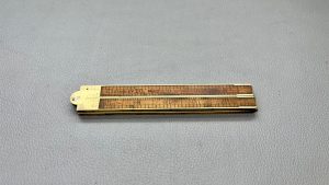 Stanley Rule & Level No 62 Boxwood Rule 2 Foot Long 4 Fold Brass Bound In Good Condition